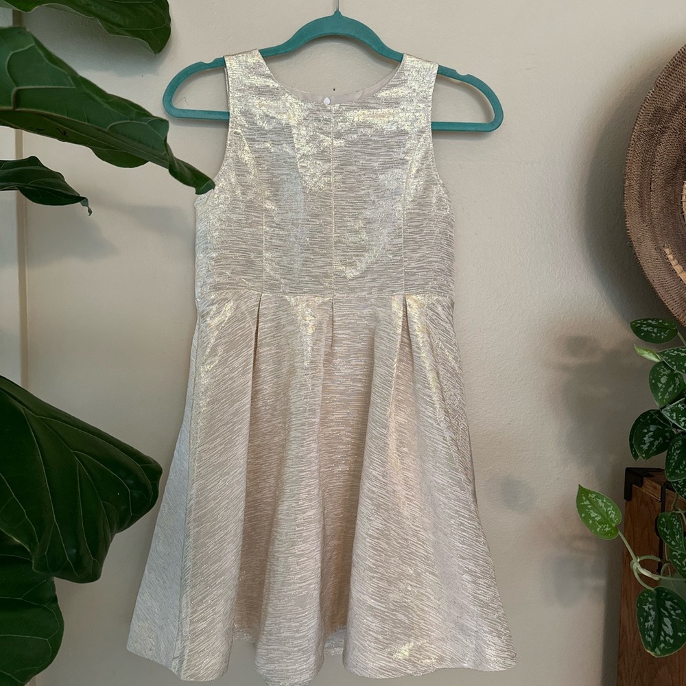Nordstrom Cream Pleated Halter Dress